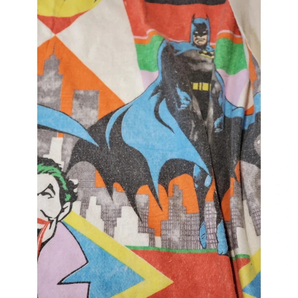 Vintage DC Comics Batman Joker Retro 80s Fleece Blanket 70 x 86 Gotham Villain